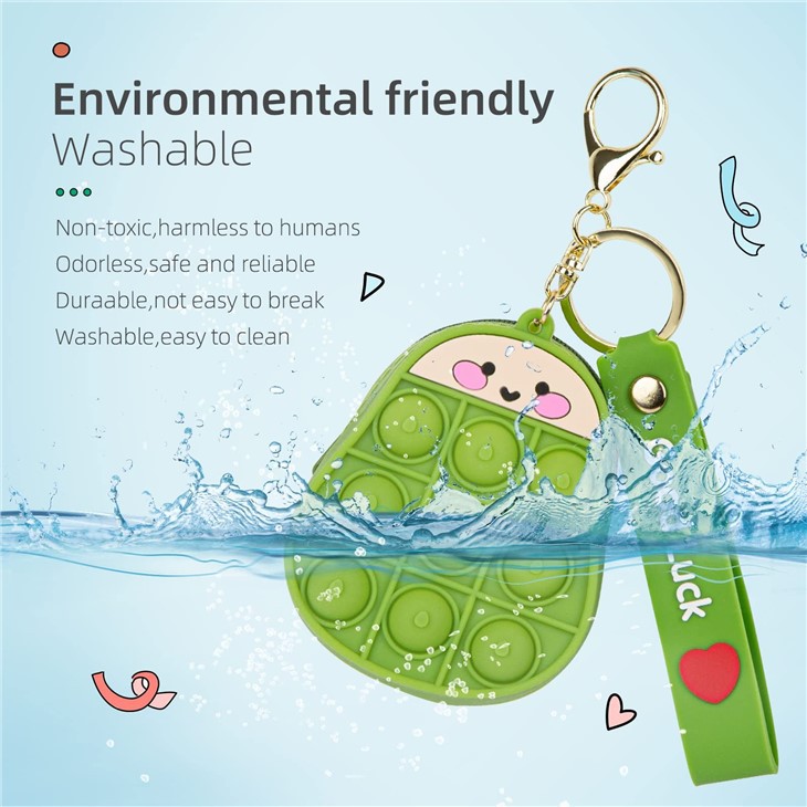 Silicone Coin Bag Keychain